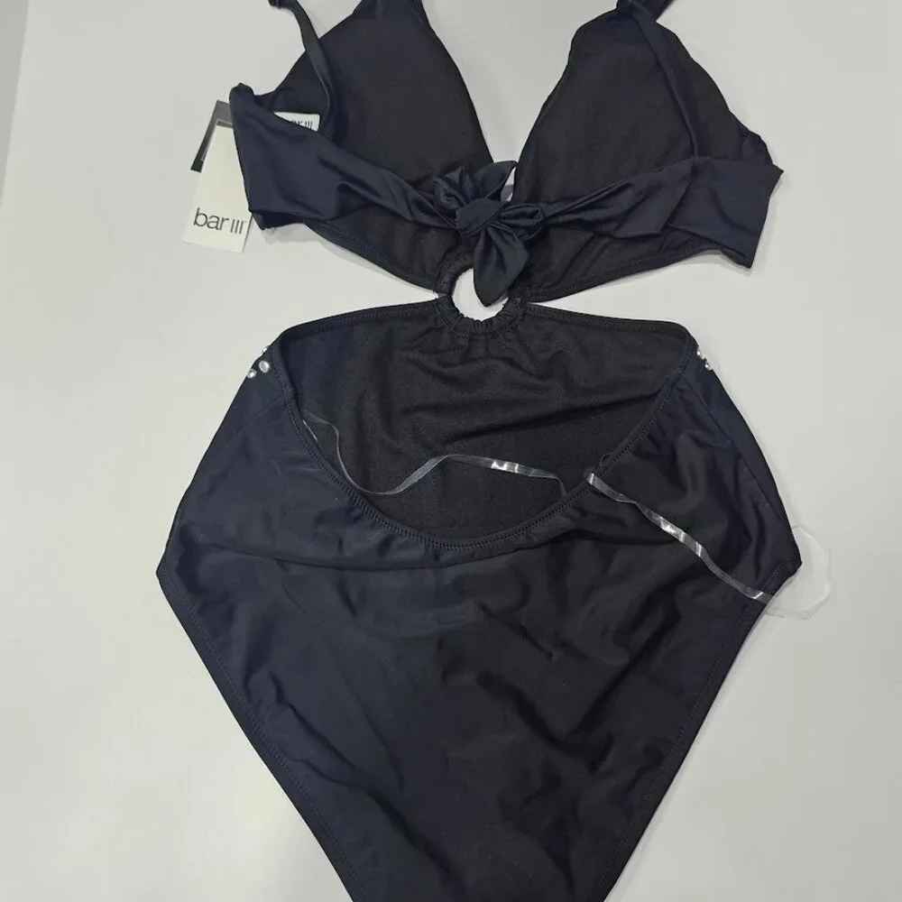 Bar III Women's Tell Me About It Stud One-Piece Swimsuit - Picture 7 of 10
